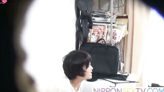 NipponSexTV.com - Amazing Japanese teen rubs her pussy passionately in solo play