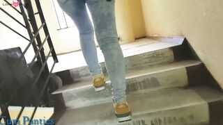 Pov en train de se faire branler et d ejac sur la culotte de la teen