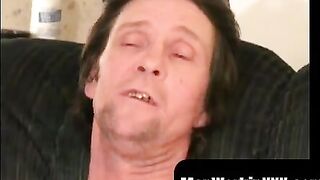 MenWorkinXXX.com - Mature guy with glasses plays with his cock and balls
