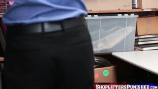 ShopliftersPunished.com - Young thief fucks with a horny policeman to escape jail tim