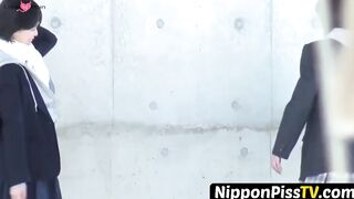 NipponPissTV.com - Homemade video of young Japanese lady pissing in public view