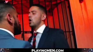 PlayingMen.com - Executive makes out with partner before hammering his ass with deep