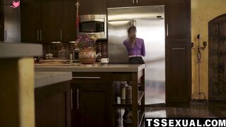TSSexual.com - Ariel Demure watching herself penetrate Maya Woulfe
