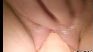 my soaking cunt gulps down a big dildo