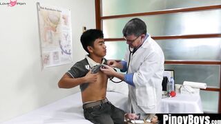 PinoyBoys.com - Stepdad receives a massage from horny Asian twink's intense touch
