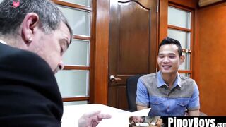 PinoyBoys.com - Job interview turns into bareback sex with a cute Asian twink who lov