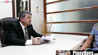 PinoyBoys.com - Job interview turns into bareback sex with a cute Asian twink who lov