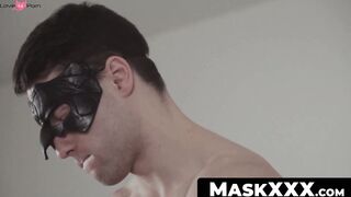 MaskXXX.com - Masked jock with great abs Sam Cuthan engages in solo masturbation