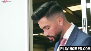 PlayingMen.com - Vicious men bangs Andrea Suarez's tight workmate hole