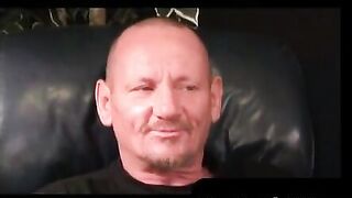 MenWorkinXXX.com - Inked mature guy tugging and stroking his dick solo