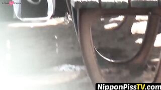 NipponPissTV.com - Japanese teeny filmed during solo pissing time outdoors