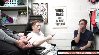 SayUncleNetwork.com - Darron Bluu spitroasted raw by Cole Church and Marco Napoli in