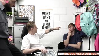 SayUncleNetwork.com - Darron Bluu spitroasted raw by Cole Church and Marco Napoli in