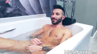 Bruno Max relieves stress by pounding Johnny Viper in the bath