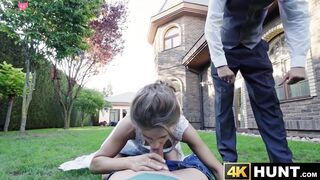 Newlywed Sarah Kay is pussy pounded while cucking her husband