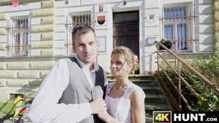 Newlywed Sarah Kay is pussy pounded while cucking her husband