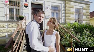 Newlywed Sarah Kay is pussy pounded while cucking her husband