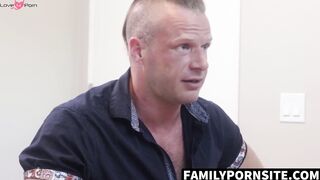 FamilyPornSite.com - Brian Bonds spanks my ass until he fucks me
