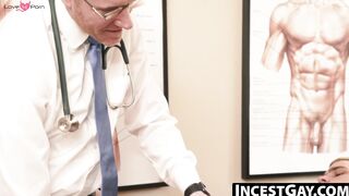 IncestGay.com - Doctor's visit turns into a threesome encounter