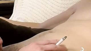 Horny Hunk enjoys oral sex as he gets turned on by smoking
