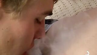 Horny Hunk enjoys oral sex as he gets turned on by smoking