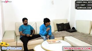 Indian Hot Kamwali Bhabhi With House Onwer And Friend Threesome Hardcore Sex