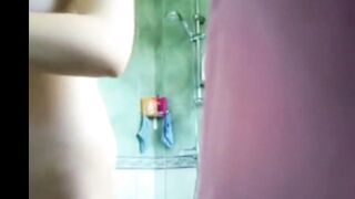 spying on stepdaughter (big tits, hairy twat)