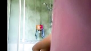 spying on stepdaughter (big tits, hairy twat)