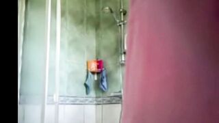 spying on stepdaughter (big tits, hairy twat)