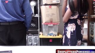 ShopliftersPunished.com - Thieving teen Demi Sutra bent over for disciplinary poundin