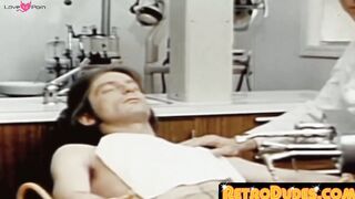 RetroDudes.com - Gay patient jerks off while getting dildo fucked by hot doctor