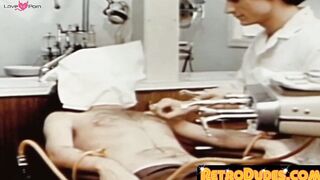 RetroDudes.com - Gay patient jerks off while getting dildo fucked by hot doctor