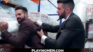 PlayingMen.com - Classy studs go to the warehouse for hardcore anal hammering with fo