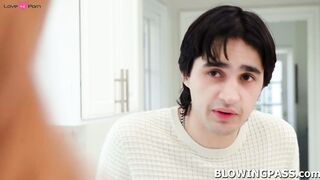 Stepmom wants to suck my big cock so bad