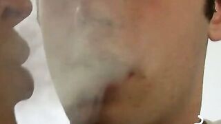 Seductive stud exploring glory holes filling it with cum