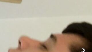 Seductive stud exploring glory holes filling it with cum
