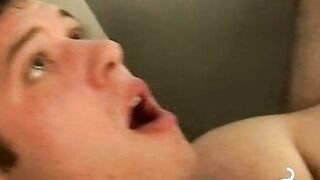 Seductive stud exploring glory holes filling it with cum