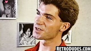 RetroDudes.com - Classic scene features Francis Ellie fondling my cock until it becom