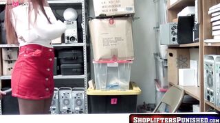 ShopliftersPunished.com - Inked thief Scarlett Mae swallows dick before rough office