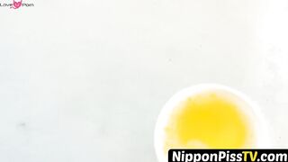NipponPissTV.com - Japanese chicks in school uniform piss on the bench outside openly