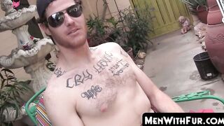 MenWithFur.com - Outdoor solo jerk off with hairy kinky stud