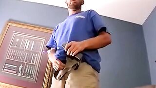 JoeSchmoeXXX.com - Good looking bum driller loves wanking his fat fuck stick