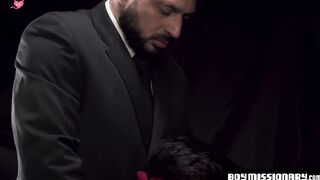 BoyMissionary.com - Blindfolded submissive Mormon fucked passionately by an elder in