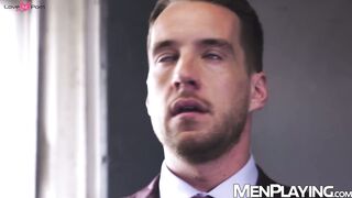Suited businessman Mark Blue drills deep into mechanic Presley Scott