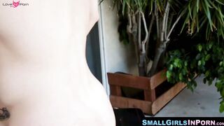 SmallGirlsInPorn.com - Petite redhead Kandi Quinn friendly with huge dicks