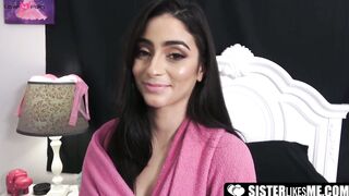SisterLikesMe.com - Amazing stepsister got fucked for a huge load of cash with a grin