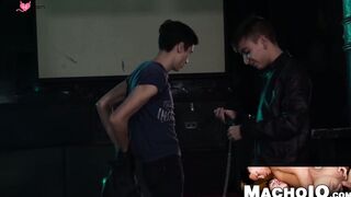 MachoIO.com - Latino BDSM twinks fucking raw after blowjob in dungeon delight