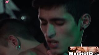 MachoIO.com - Latino BDSM twinks fucking raw after blowjob in dungeon delight