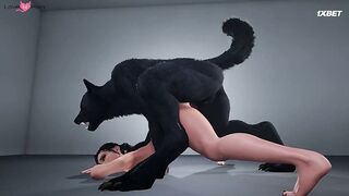 Ящер и Оборотень развращают красивую Мейпл 1 серия