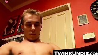 TwinkUndie.com - Jock Kelly Cooper's tighties cock stretch and intense wank
